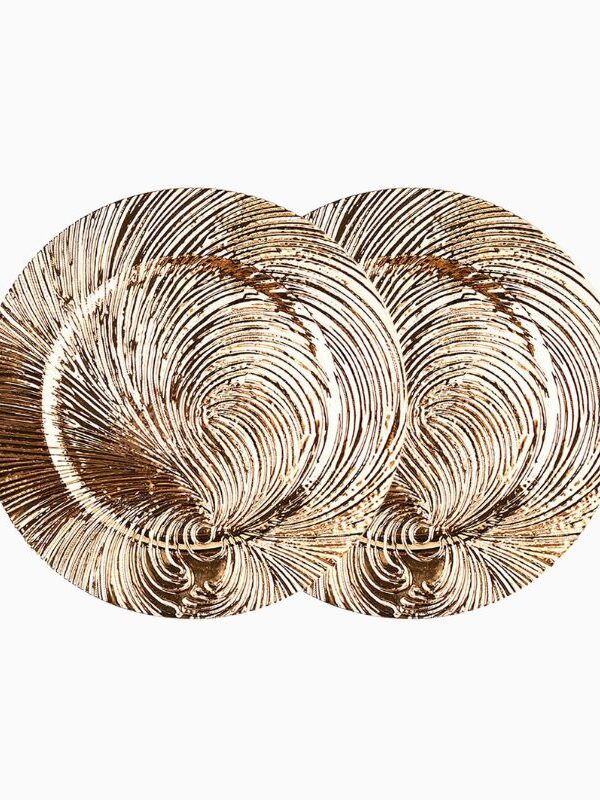Bølge dekketallerken 33 cm, 2-pk