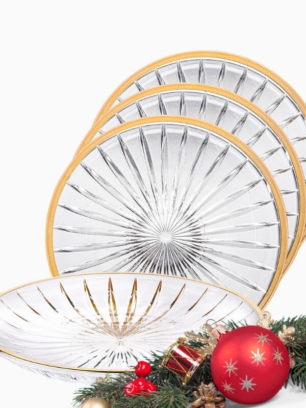 Venus Gold tallerken 25 cm, 4-pk.