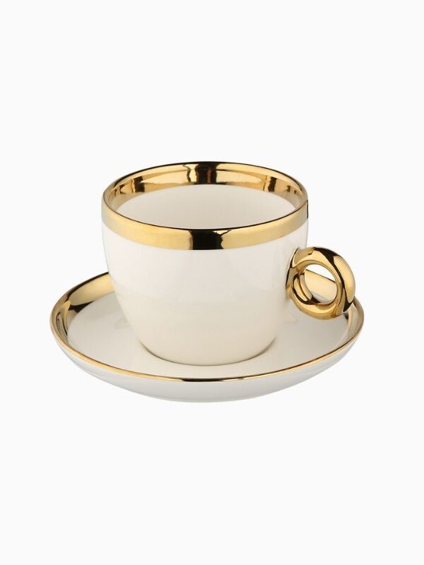 Palazzo Creme kaffekopp m.skål 20 cl